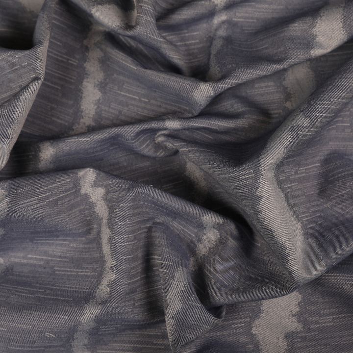 Abstract Lines Denim Jacquard - Grey