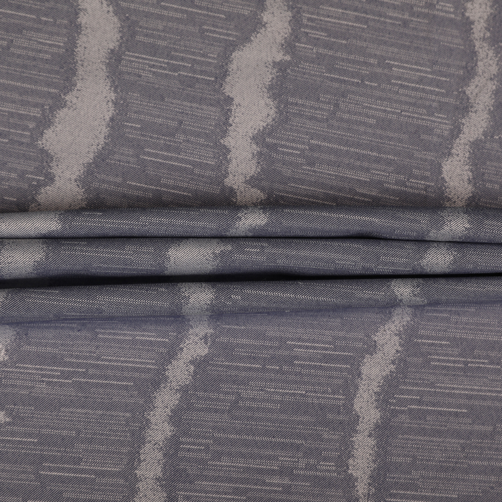 Abstract Lines Denim Jacquard - Grey