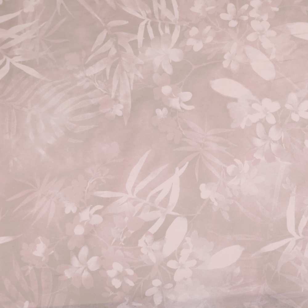 Floral Digital Printed Linen - Beige