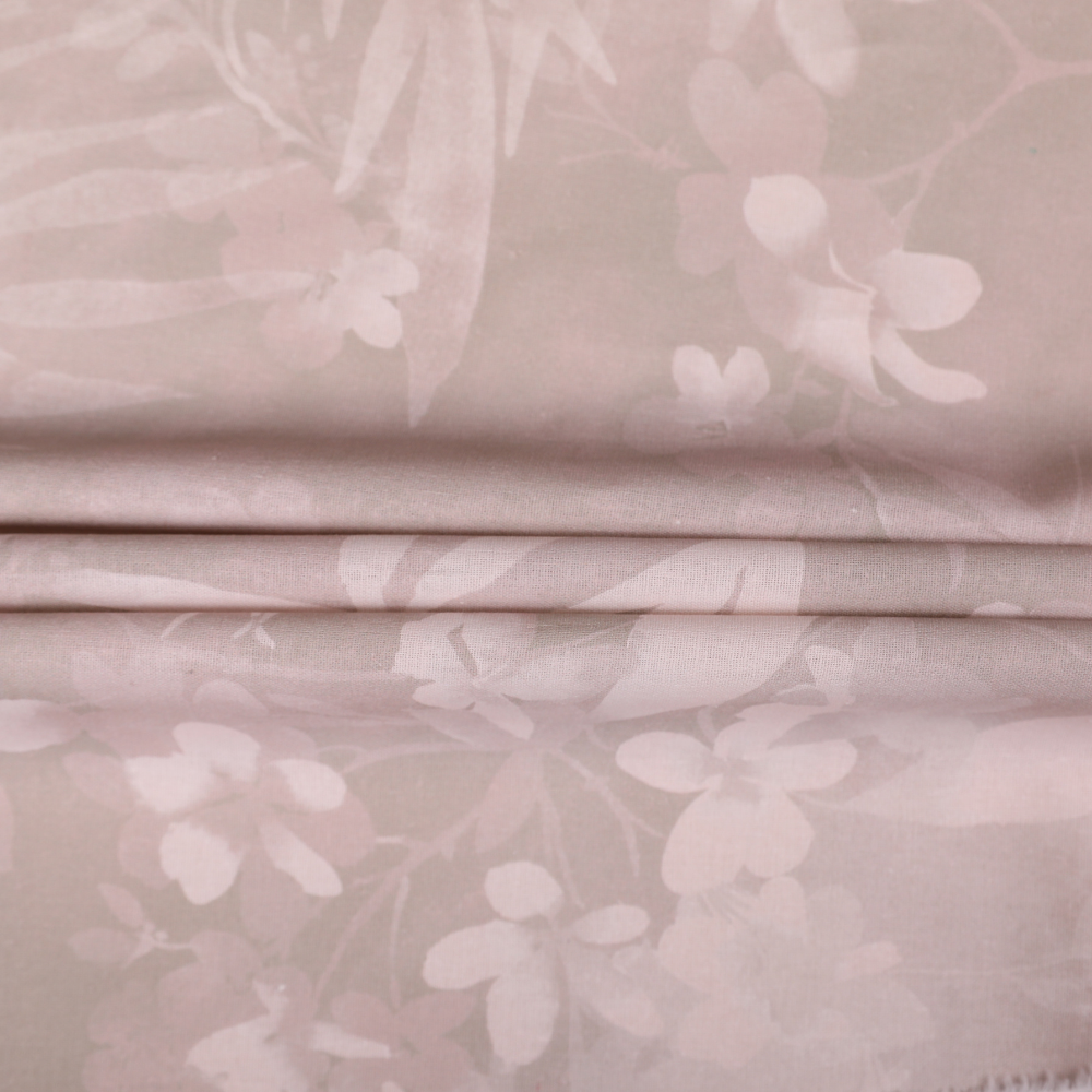 Floral Digital Printed Linen - Beige
