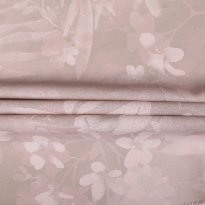 Floral Digital Printed Linen - Beige