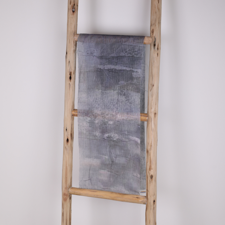 Abstract Printed Organza - Grey