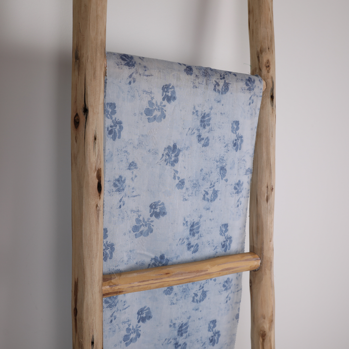 Floral Printed Organza - Blue