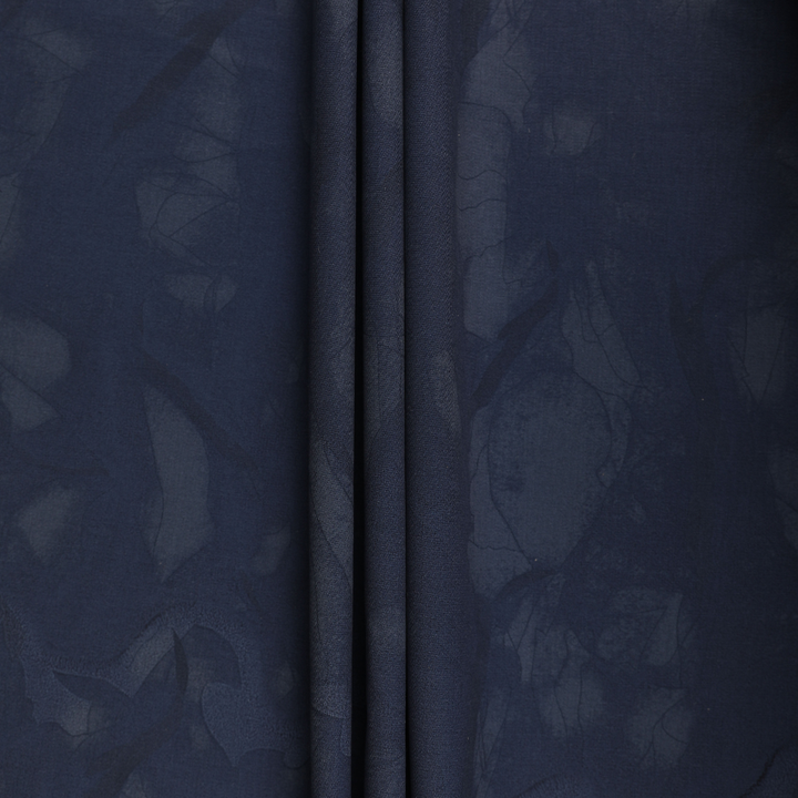 Abstract Printed Denim - Navy