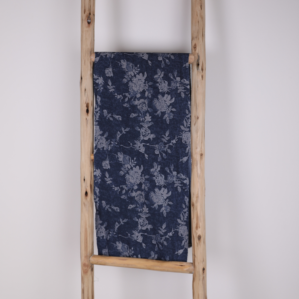 Floral Rayon Twill Printed - Navy